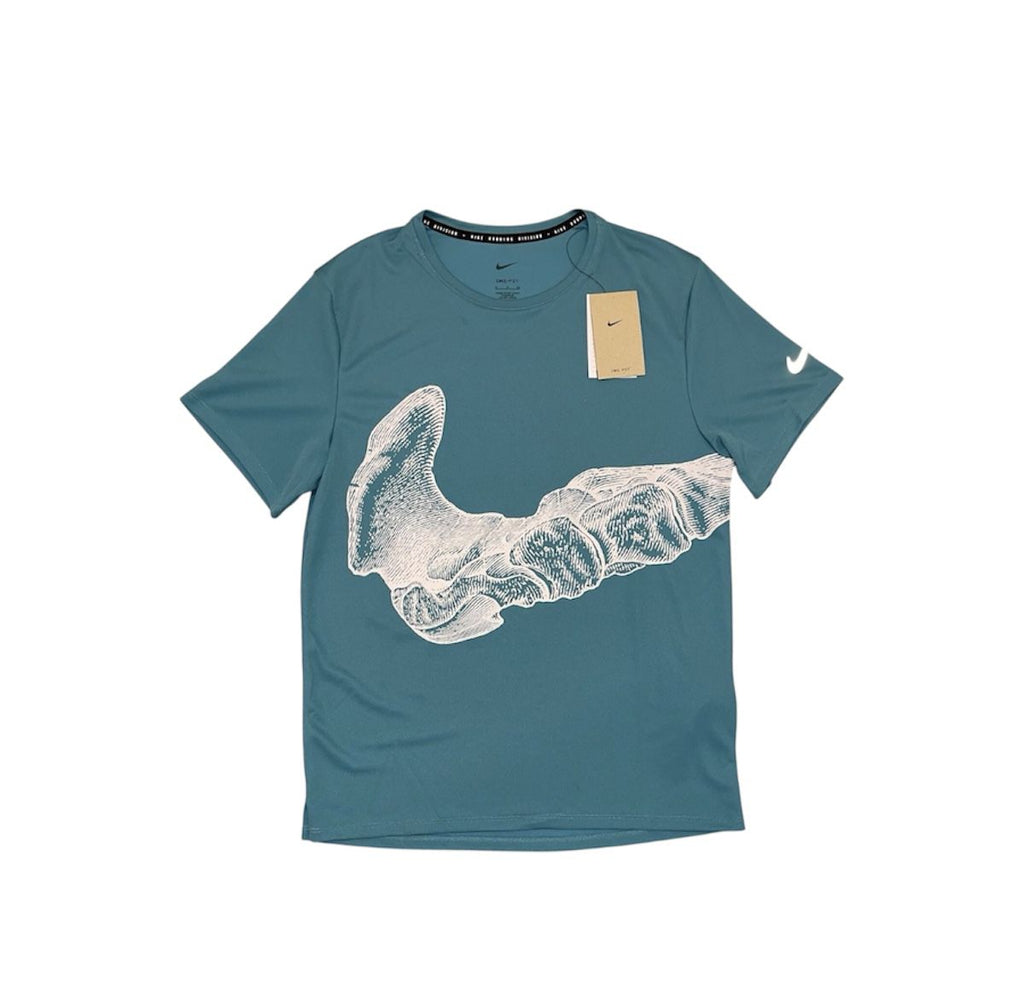 tshirt nike running DIVISION OS/SQUELETTE vert canard 1.1